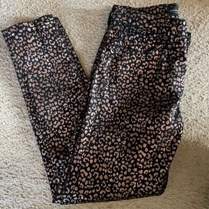 Leopard print jeans